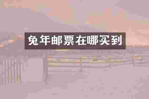 兔年邮票在哪买到