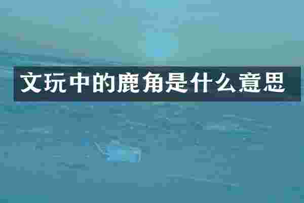 文的鹿角是什么意思