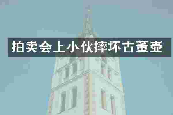 拍卖会上小伙摔坏古董壶
