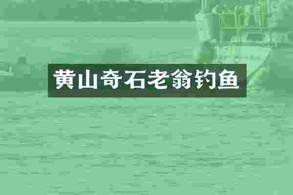 黄山奇石老翁钓鱼