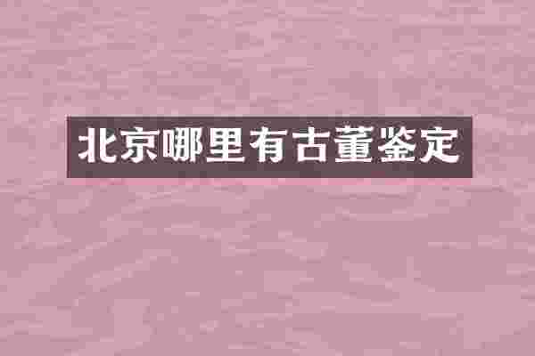 北京哪里有古董鉴定