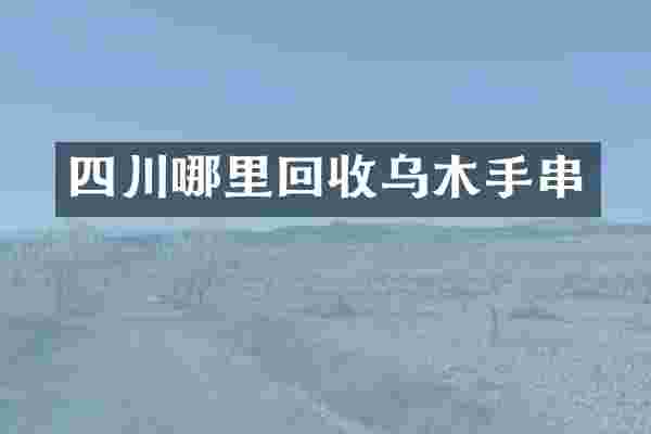 四川哪里回收乌木手串