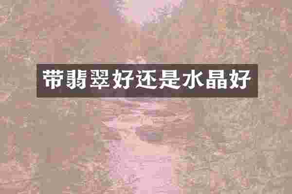 带翡翠好还是水晶好