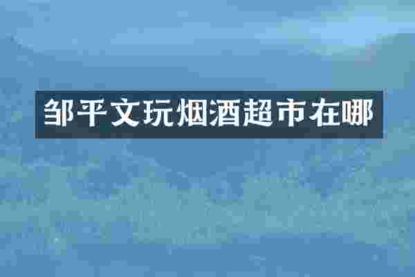 邹平文玩烟酒超市在哪