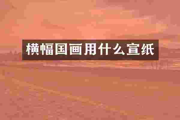 横幅国画用什么宣纸