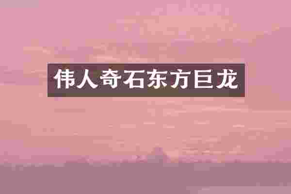 伟人奇石东方巨龙