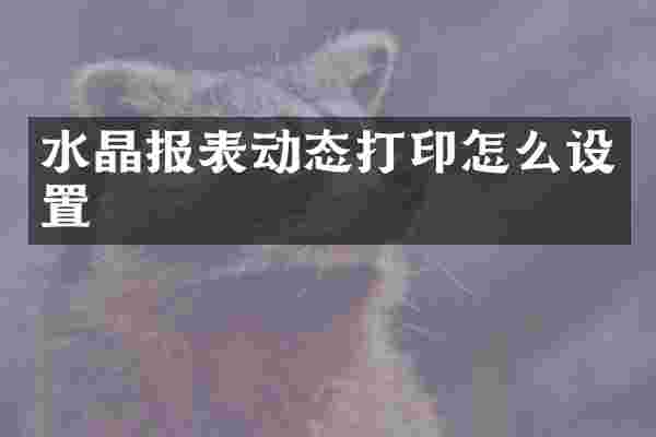 水晶报表动态打印怎么设置