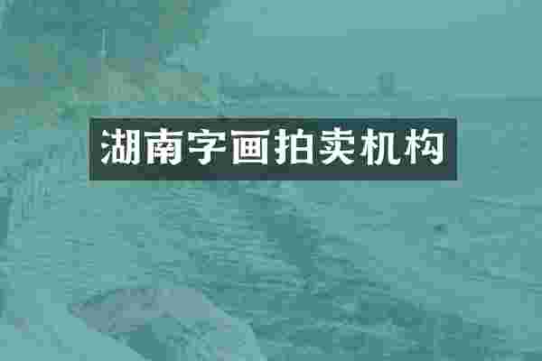 湖南字画拍卖机构