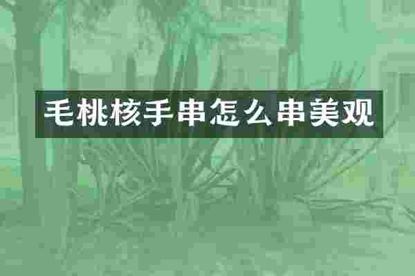 毛桃核手串怎么串美观
