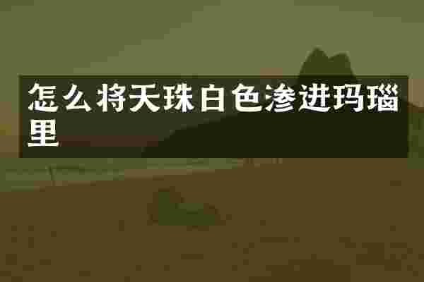 怎么将天珠白色渗进玛瑙里