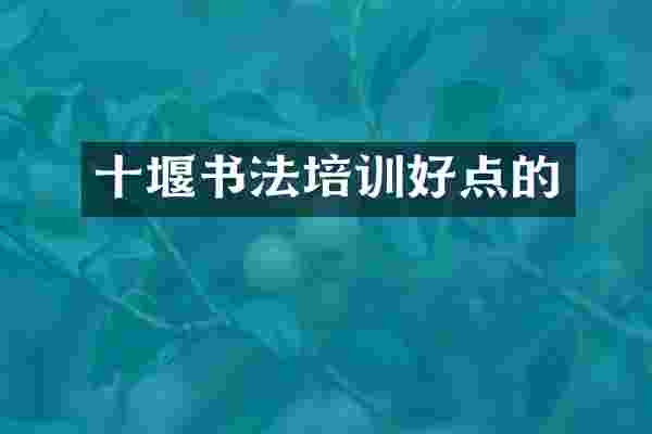 十堰书法培训好点的