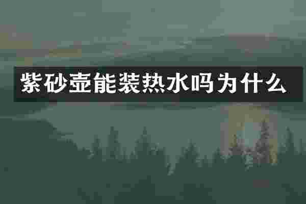 紫砂壶能装热水吗为什么