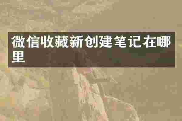 微信收藏新创建笔记在哪里