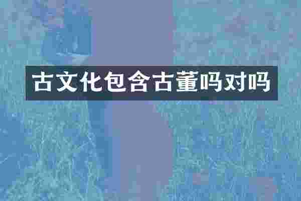 古文化包含古董吗对吗
