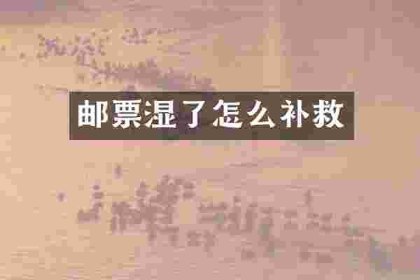 邮票湿了怎么补救