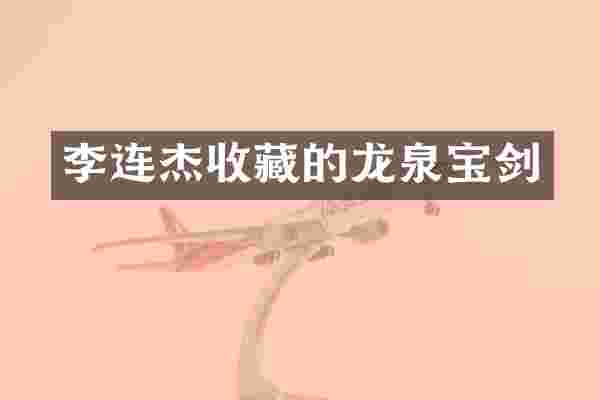 李连杰收藏的龙泉宝剑