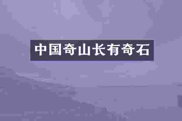 中国奇山长有奇石