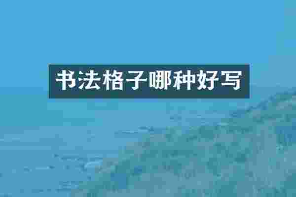 书法格子哪种好写