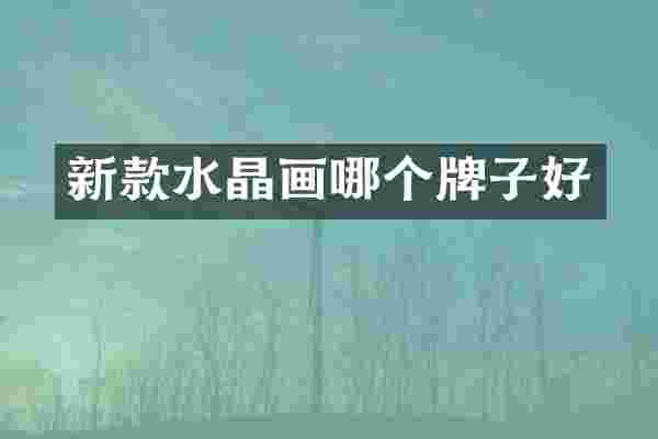 新款水晶画哪个牌子好