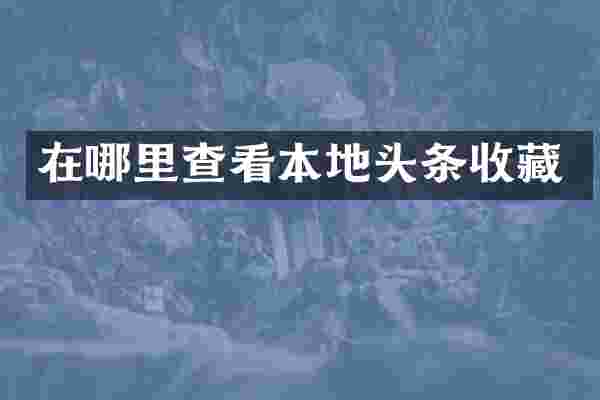 在哪里查看本地头条收藏