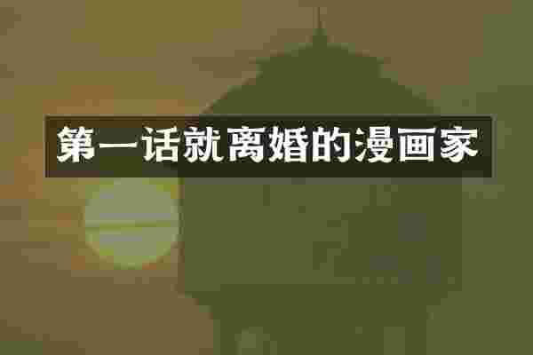 第一话就离婚的漫画家
