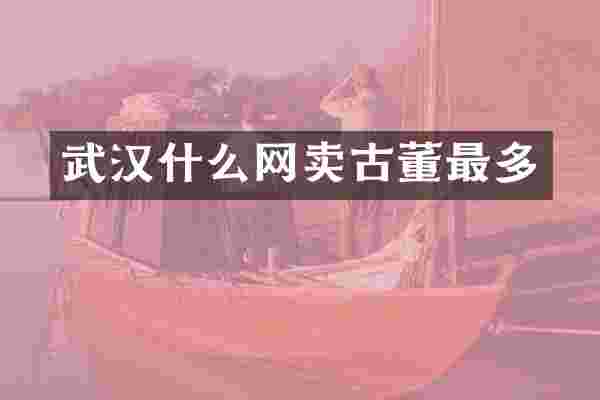 武汉什么网卖古董最多