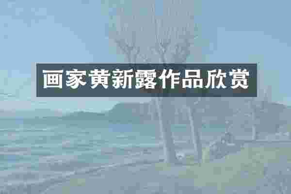 画家黄新露作品欣赏