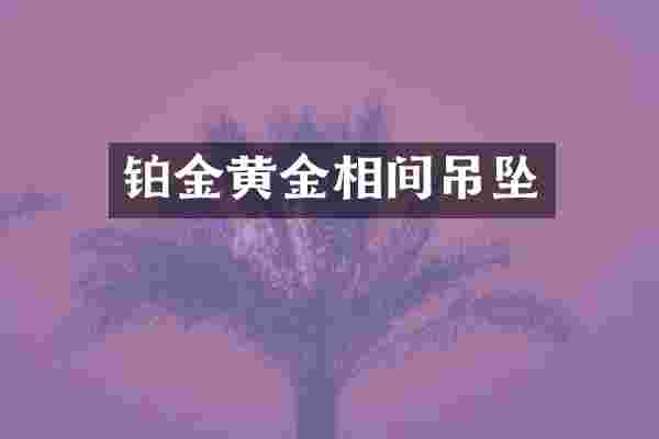 铂金黄金相间吊坠