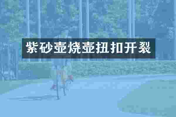 紫砂壶烧壶扭扣开裂
