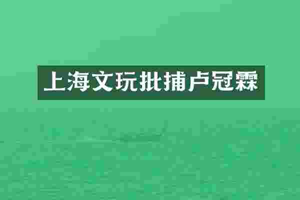 上海文玩批捕卢冠霖