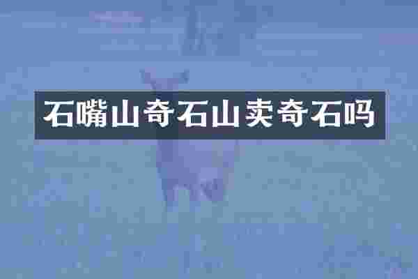 石嘴山奇石山卖奇石吗