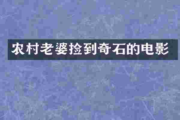 农村老婆捡到奇石的电影