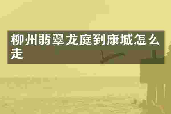 柳州翡翠龙庭到康城怎么走