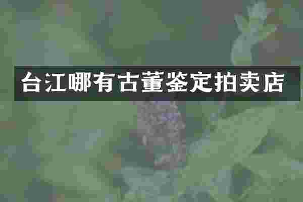 台江哪有古董鉴定拍卖店