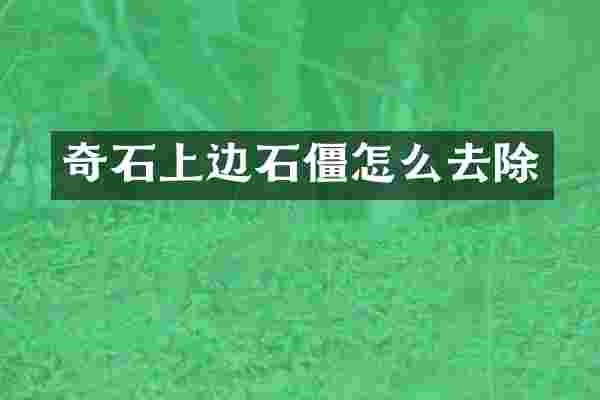 奇石上边石僵怎么去除