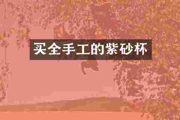 买全手工的紫砂杯