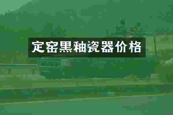 定窑黑釉瓷器价格