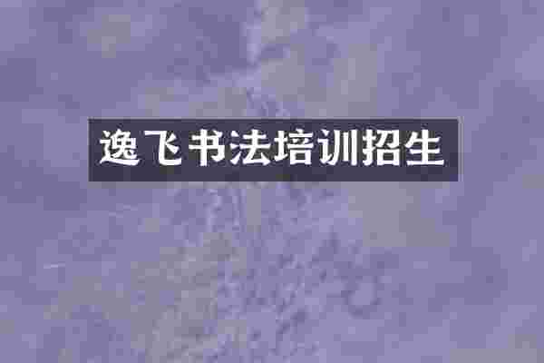 逸飞书法培训招生