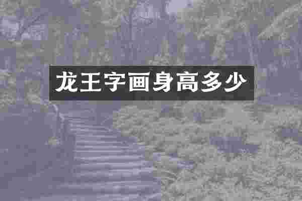 龙王字画身高多少