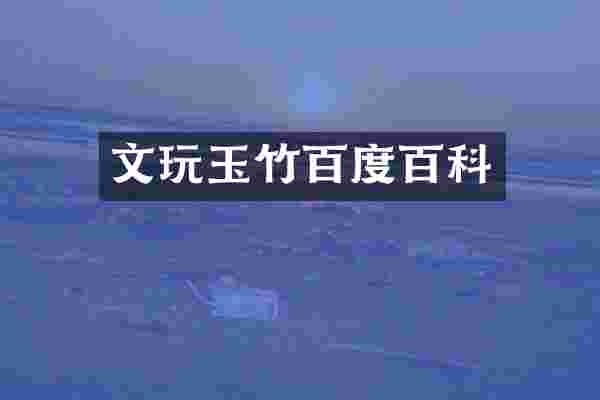 文玩玉竹百度百科