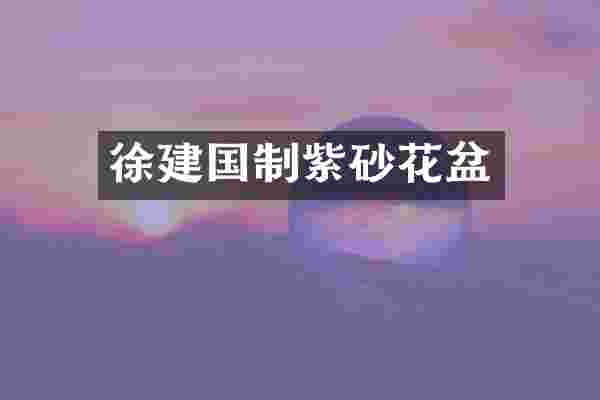 徐建国制紫砂花盆
