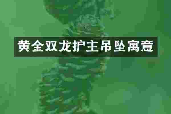 黄金双龙护主吊坠寓意