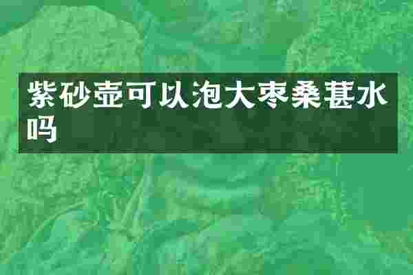 紫砂壶可以泡大枣桑葚水吗