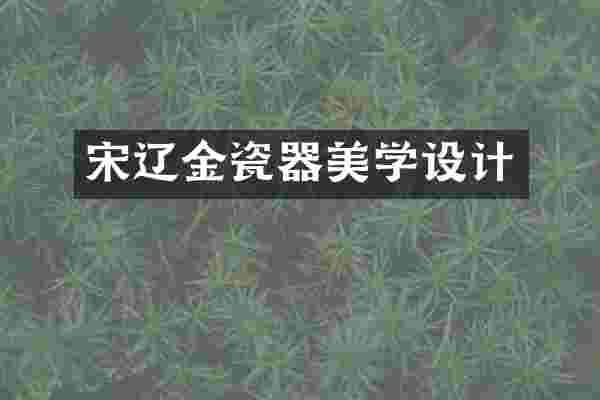 宋辽金瓷器美学设计
