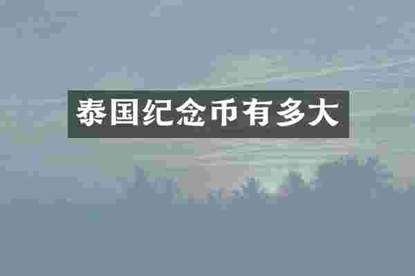泰国纪念币有多大