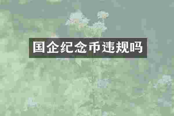 国企纪念币违规吗