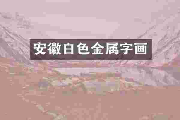 安徽白色金属字画