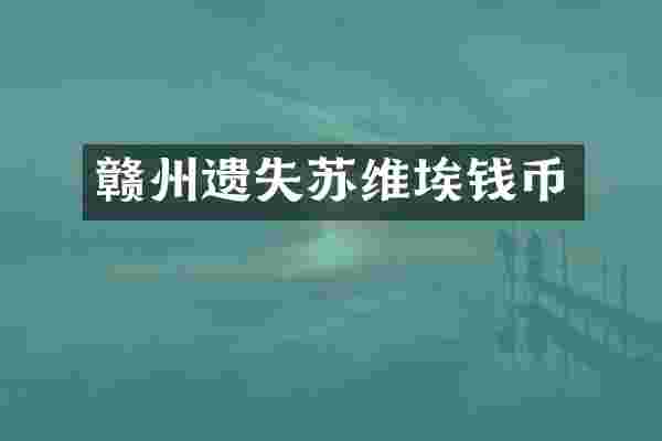 赣州遗失苏维埃钱币