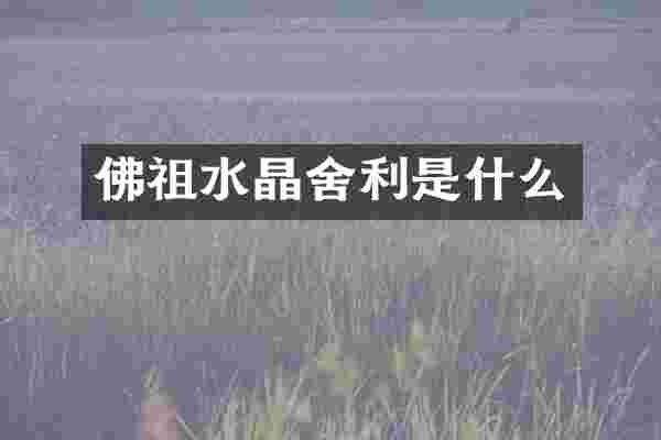 佛祖水晶舍利是什么