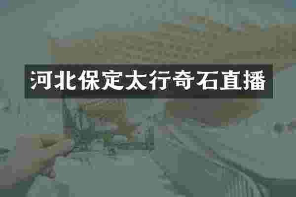 河北保定太行奇石直播